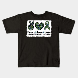 Peace Love Cure Neurofibromatosis Awareness Kids T-Shirt
